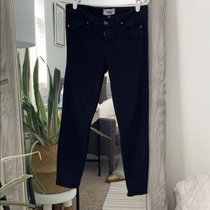 PAIGE verdugo crop skinny jeans in black size 28